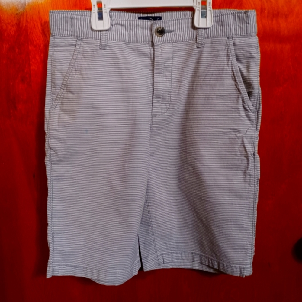 Boys blue and white striped shorts